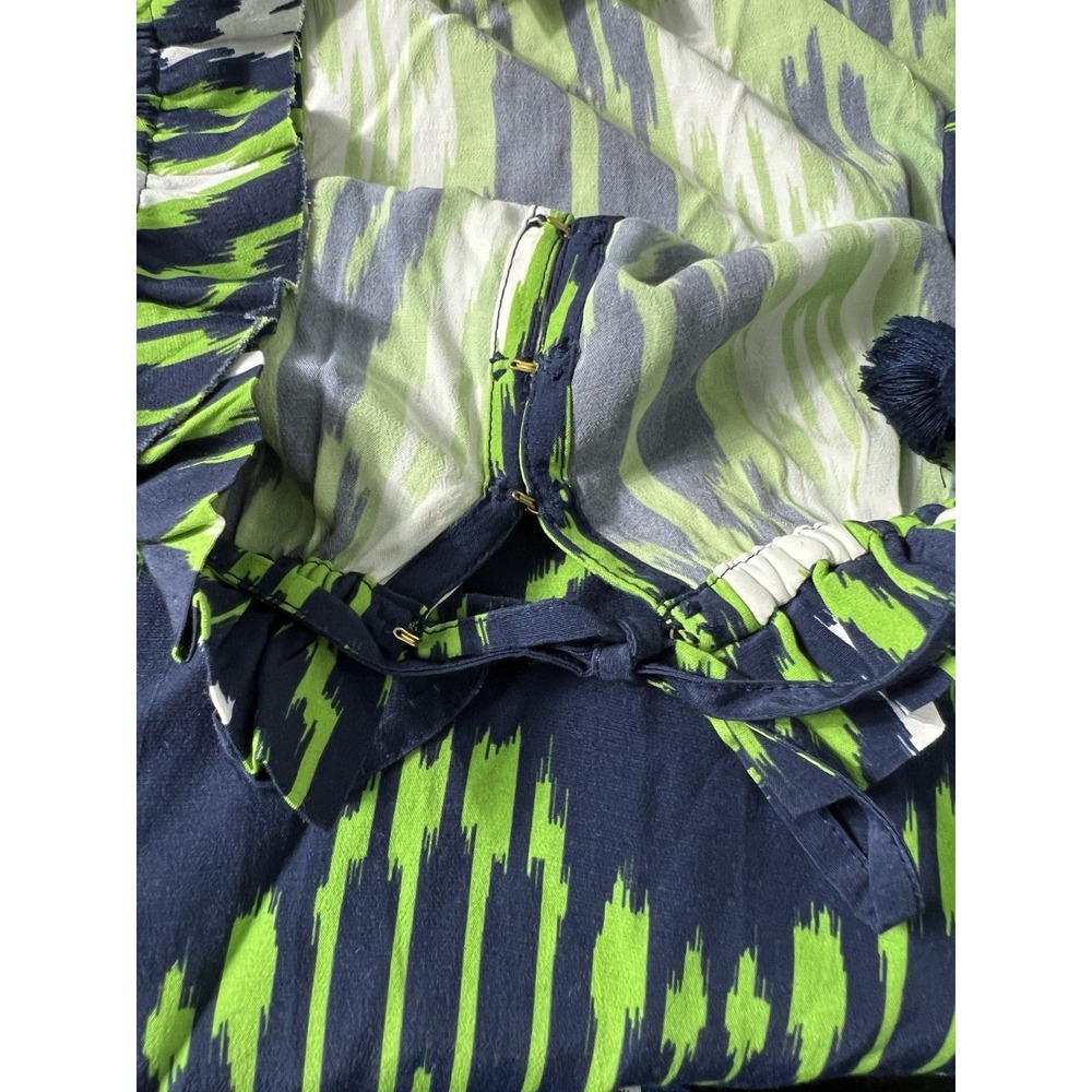 FIGUE Bella Ikat-Print Sleeveless Blouse‎ Size Small Colorful Tassels - Picture 4 of 9